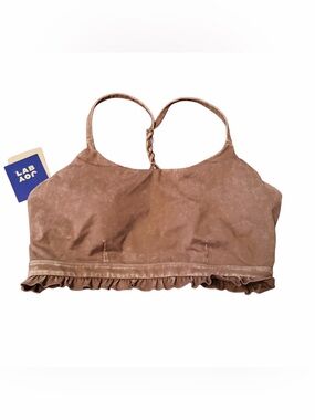 JoyLab Brown Ruffle-Trim Bralette , size XL
